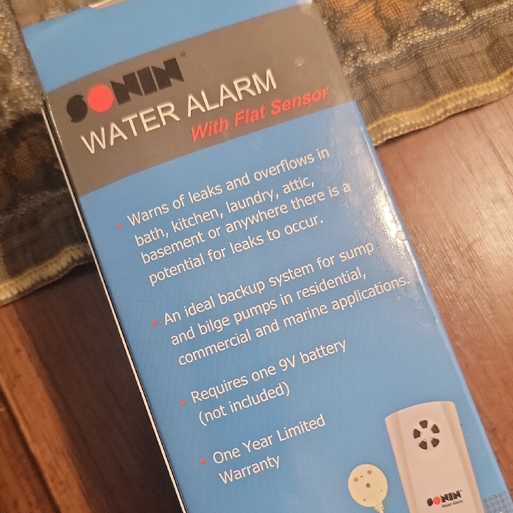 Water Alarm with Flat Sensor - Blue